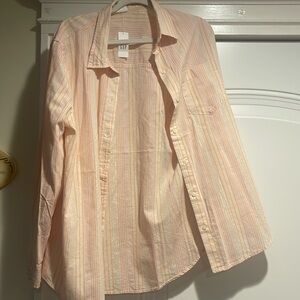 Pink button down shirt